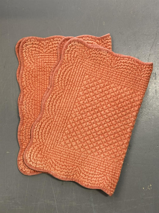 Spisebrikke avlang velur 35x50 cm  Burnt orange