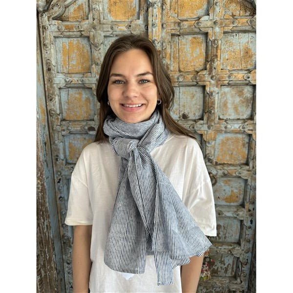 Betty stripet Sarong 100% bomull  blå