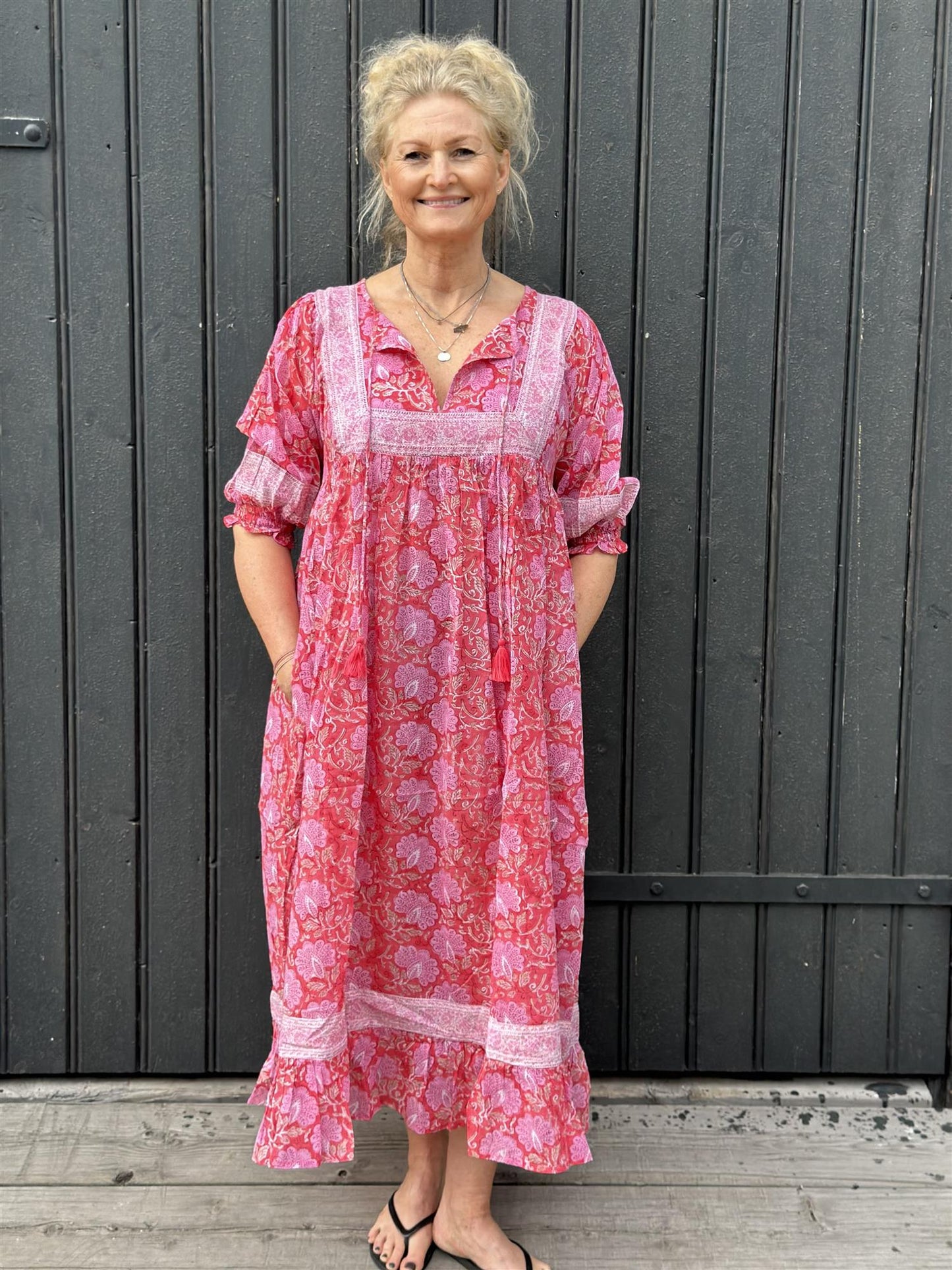 Randi smekkekjole red/pink