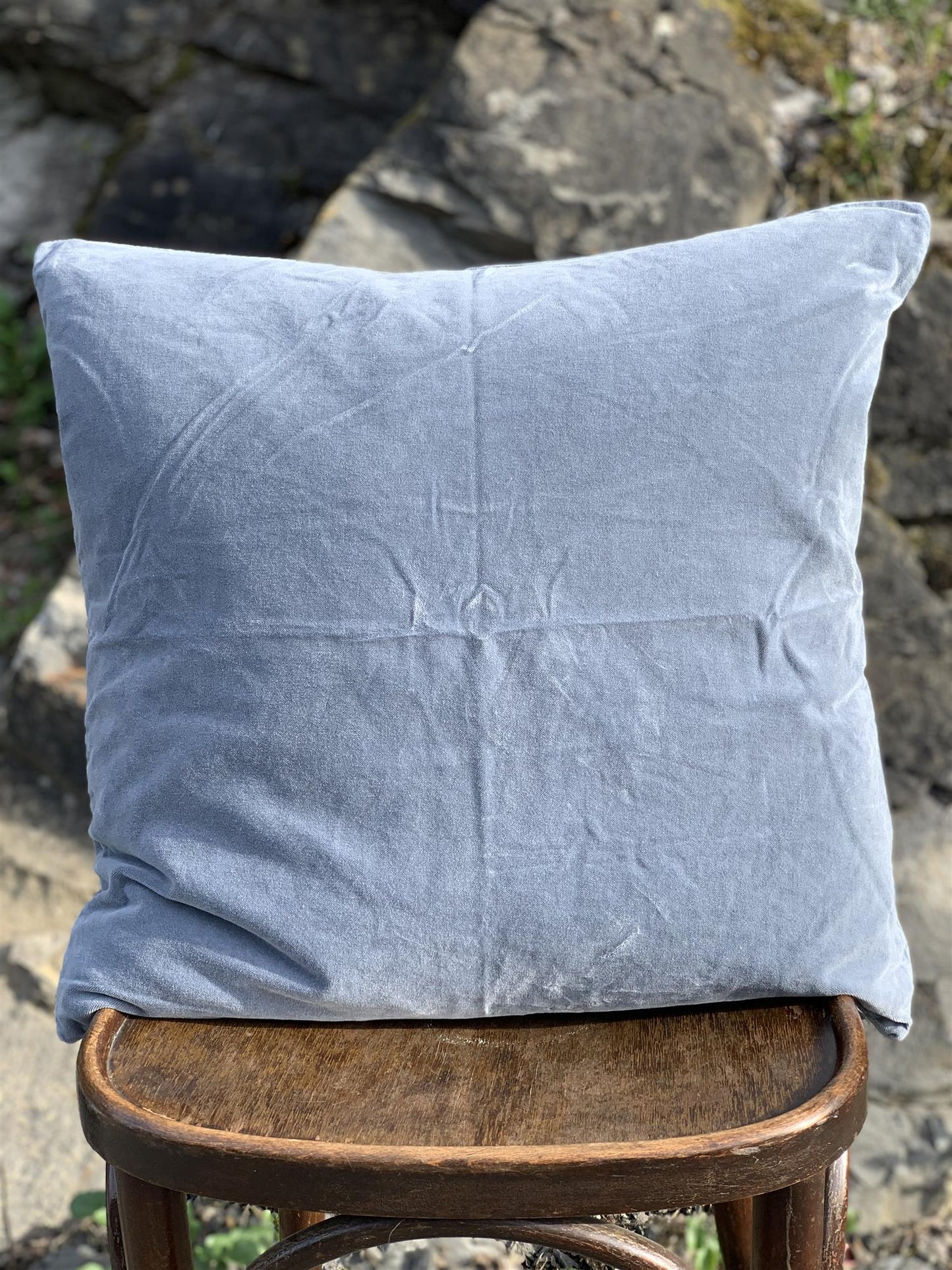 Putetrekk velur 50x50 cm Jeans blue