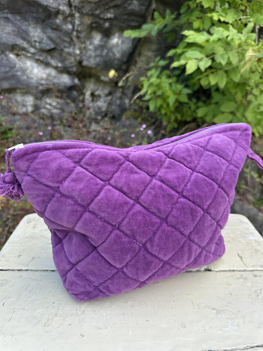 Toalettmappe velur Plum