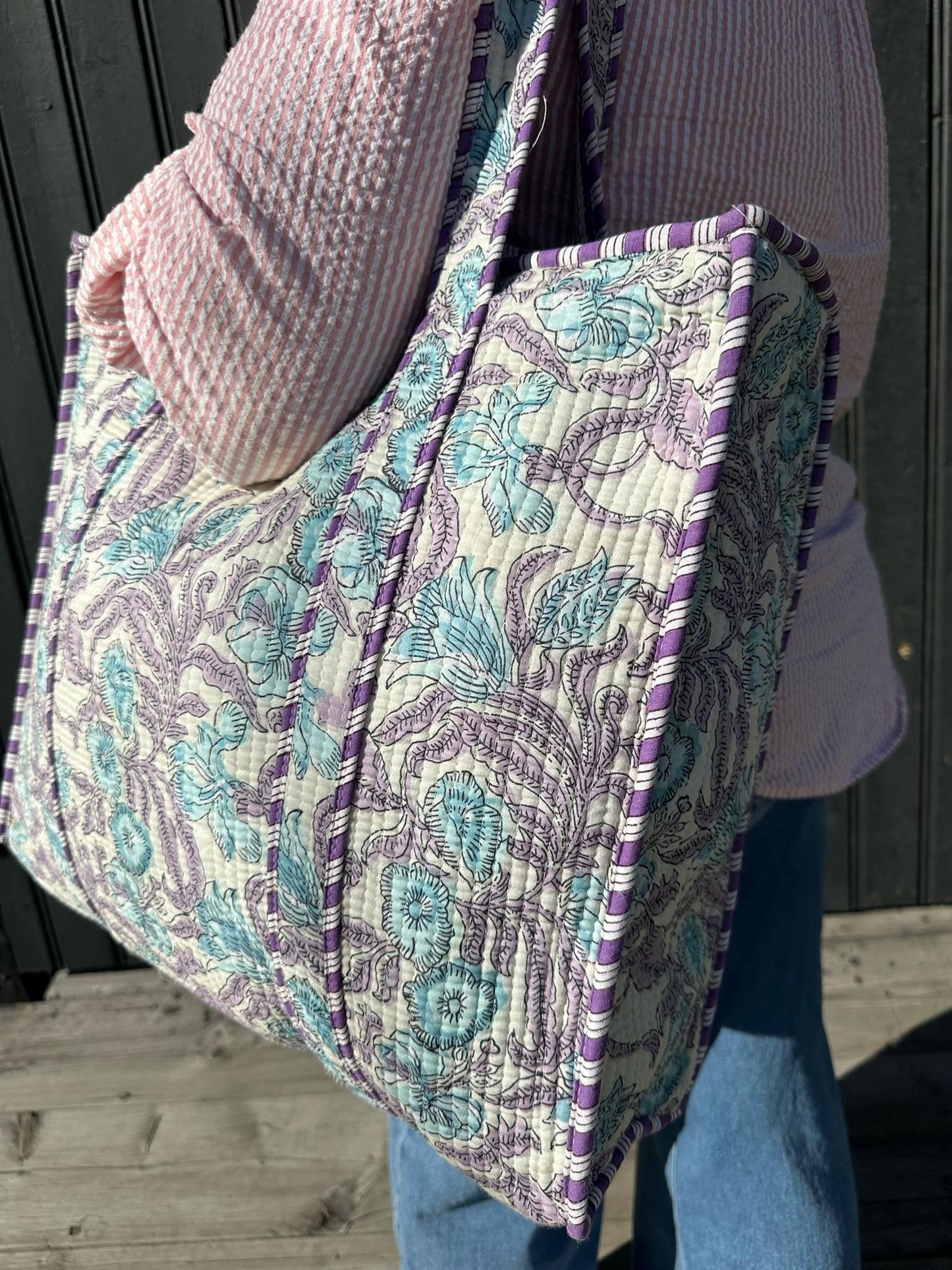 Vattert bag turkis/lilla