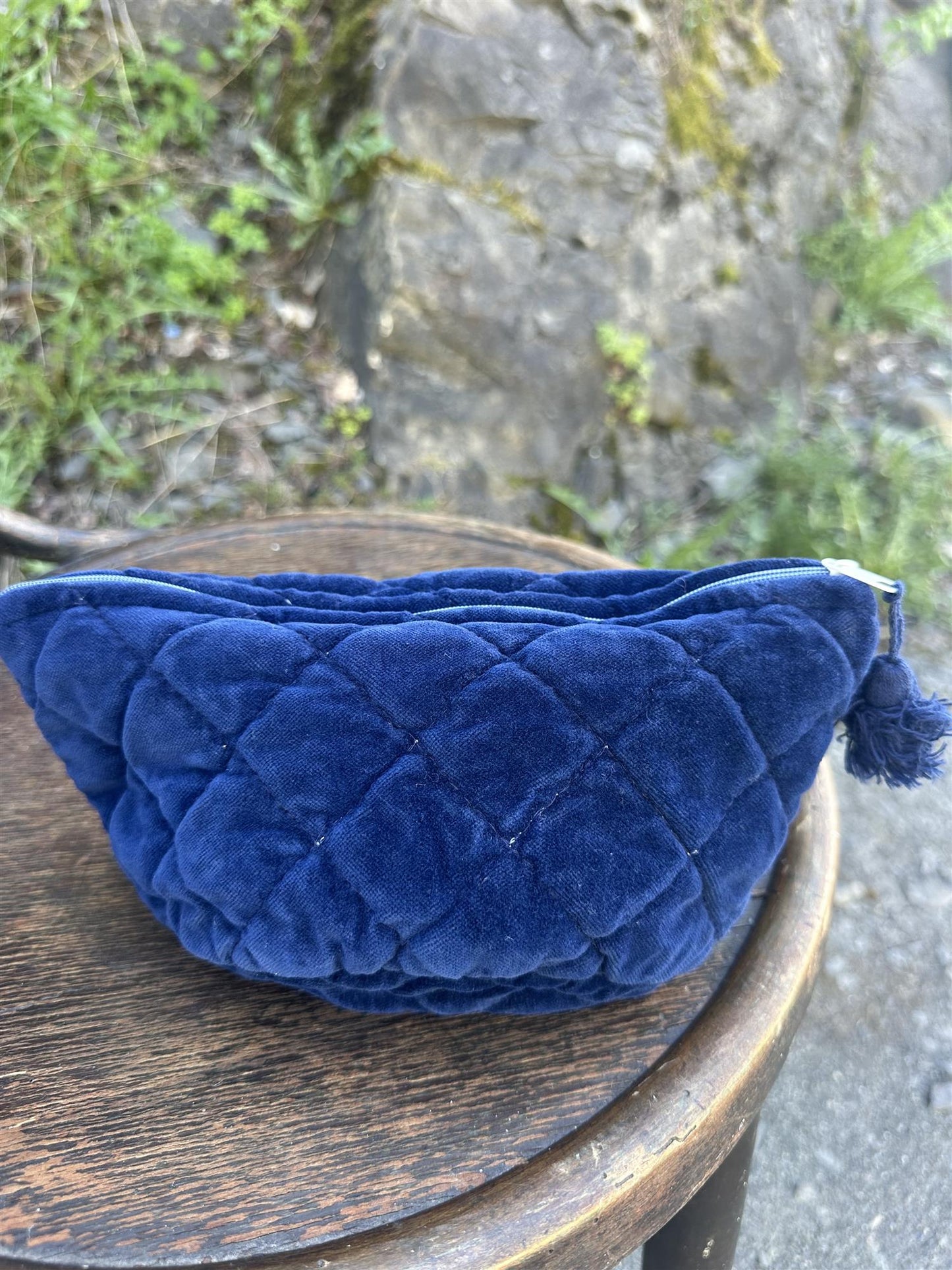 Sminkepung velur 15xH10 cm navy NY