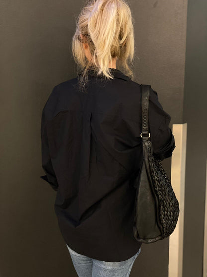 Tina boyfriend skjorte  black