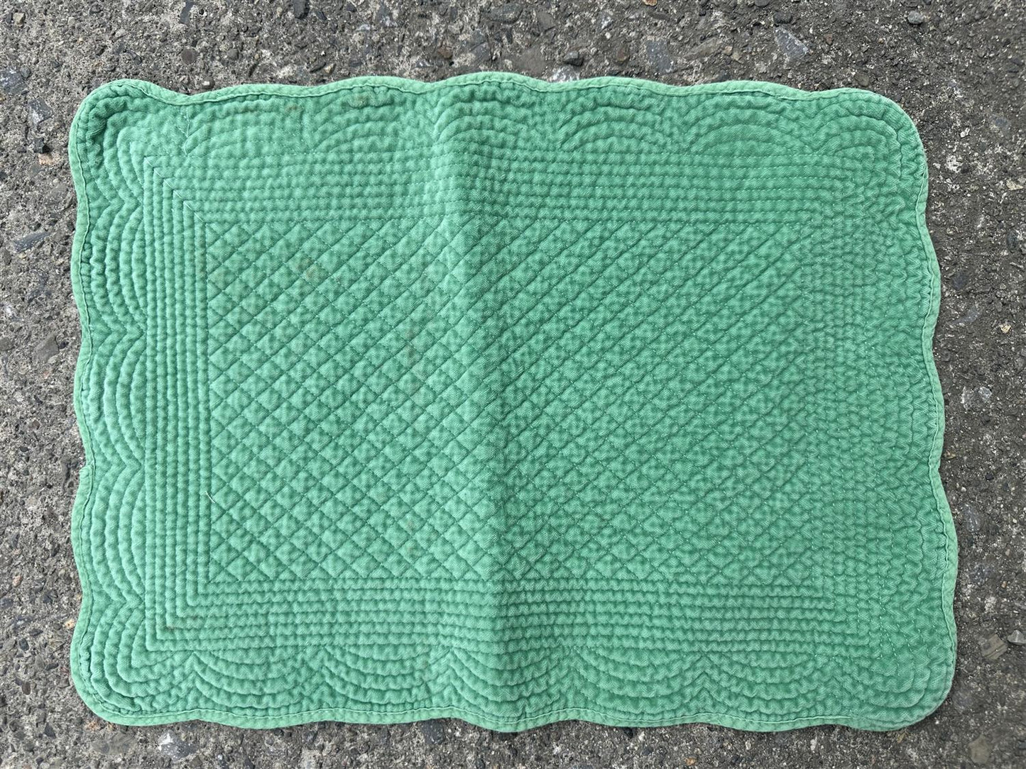 Spisebrikke avlang velur 35x50 cm granny smith green