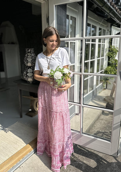 Pippen langt skjørt pink