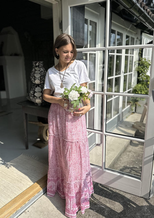 Pippen langt skjørt pink