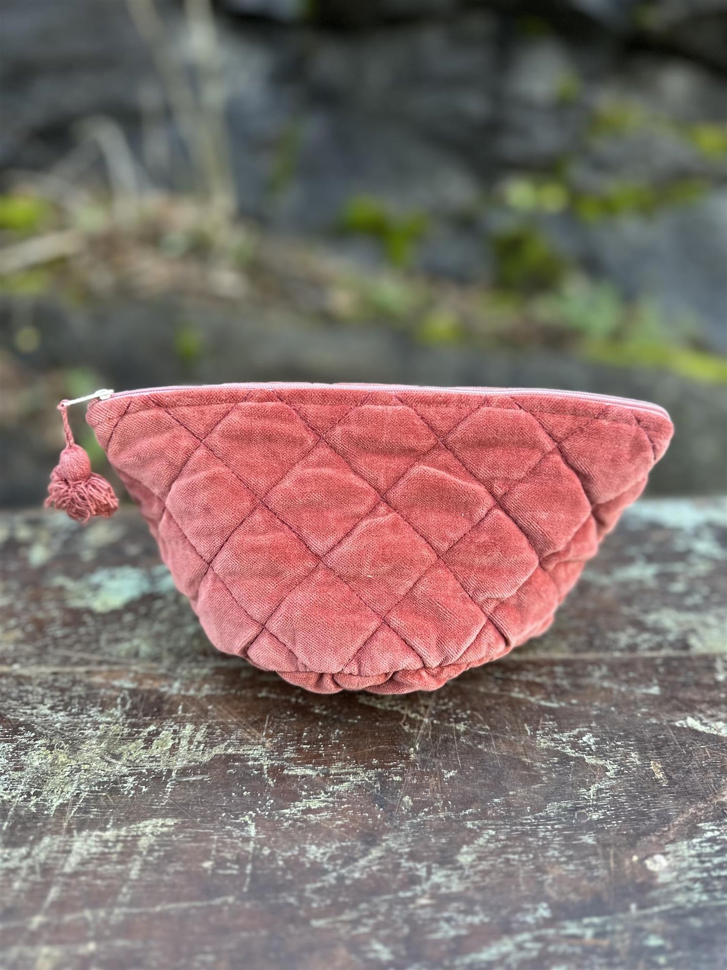 Sminkepung velur 15xH10 cm Burgundy