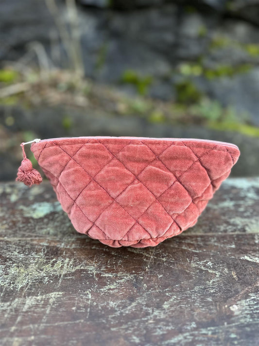 Sminkepung velur 15xH10 cm Burgundy