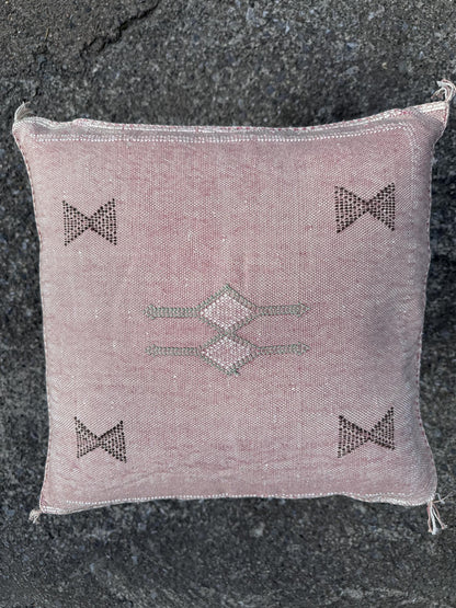 Putetrekk kaktus silke 50 x 50 cm rosa m brunt og grønt ønter