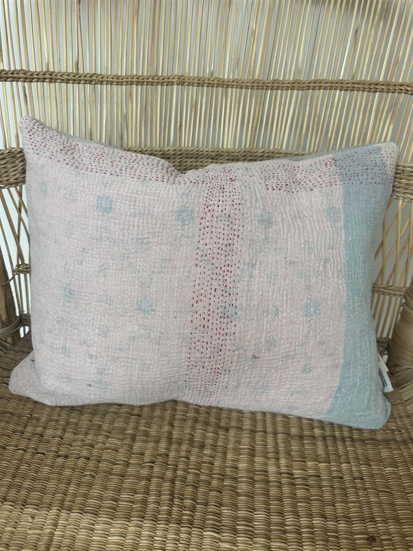 Putetrekk vintage kantha 30 x 40 cm Nr 77
