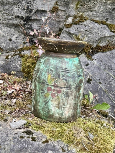 Trepotte vintage malt grønn M