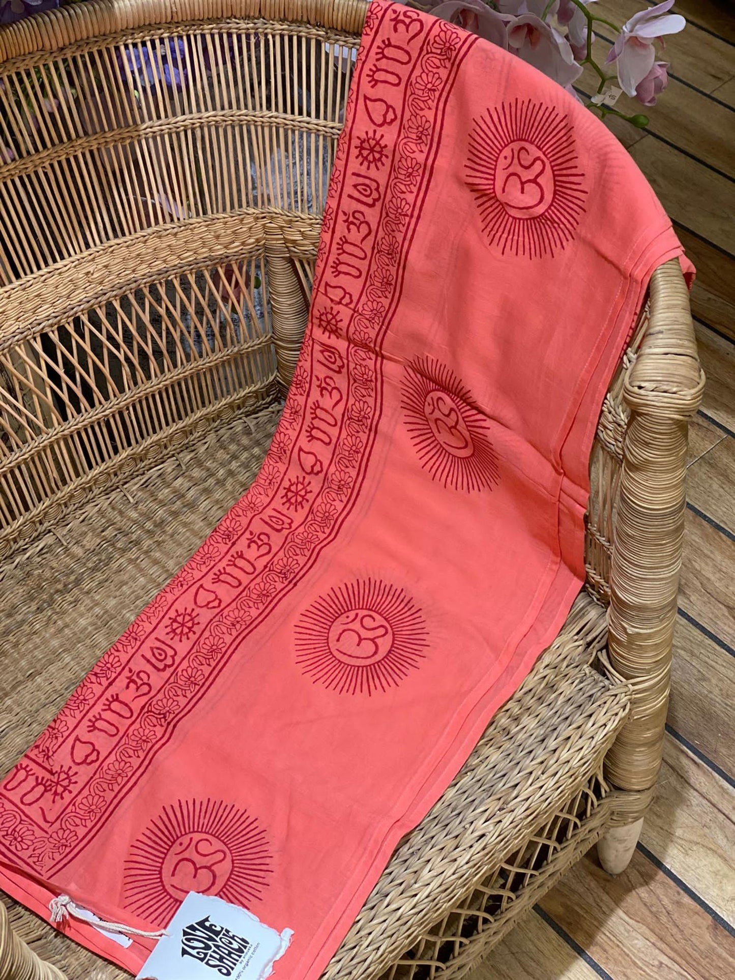 Goa Sarong 100% bomull korall