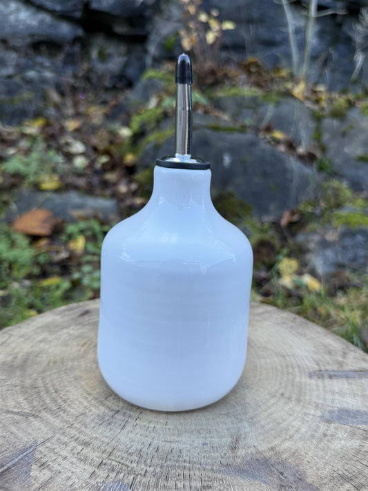 Veluto oljeflaske med helletut H 18 cm hvit