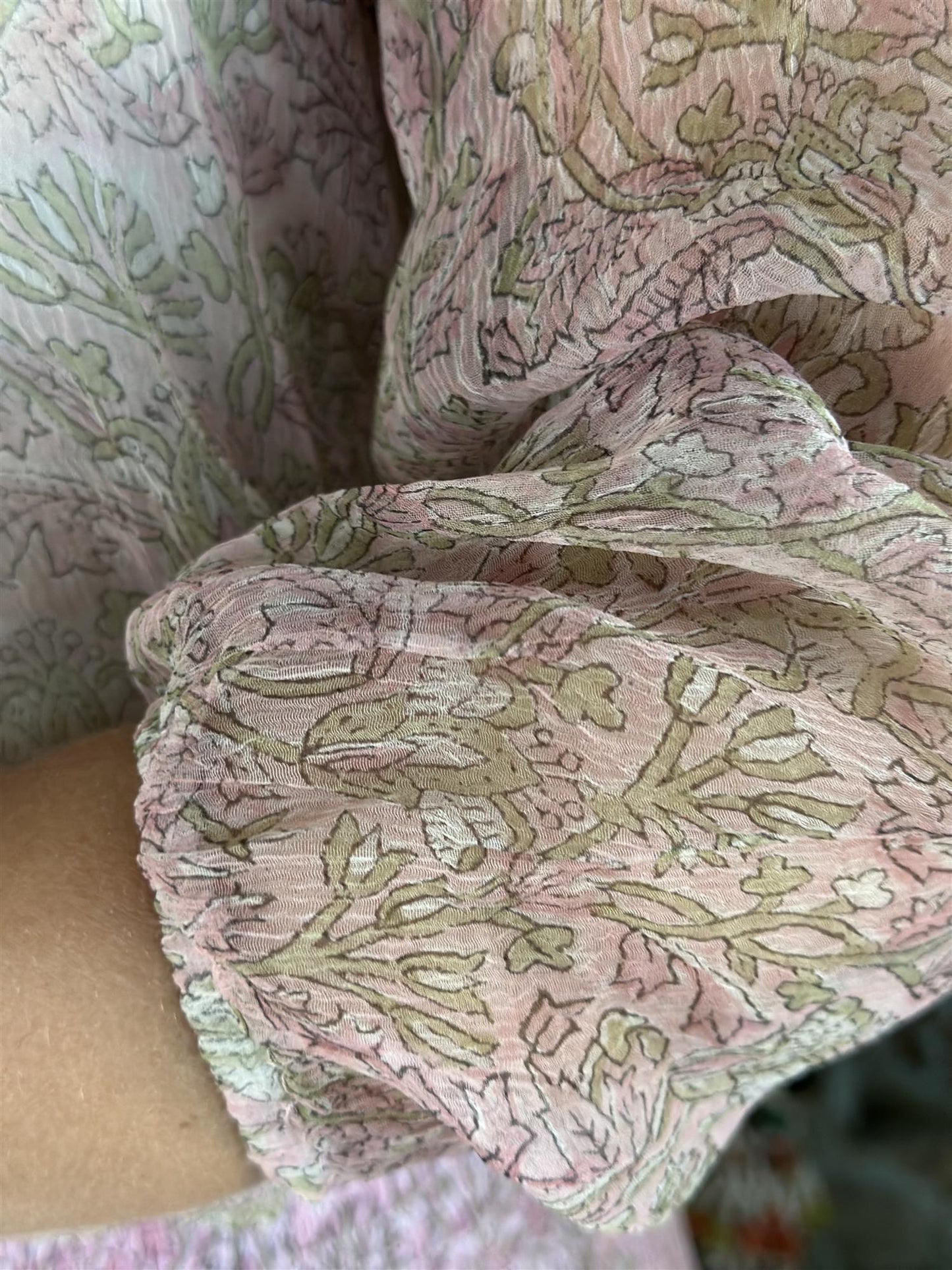 Nathalie bluse chiffon rosa