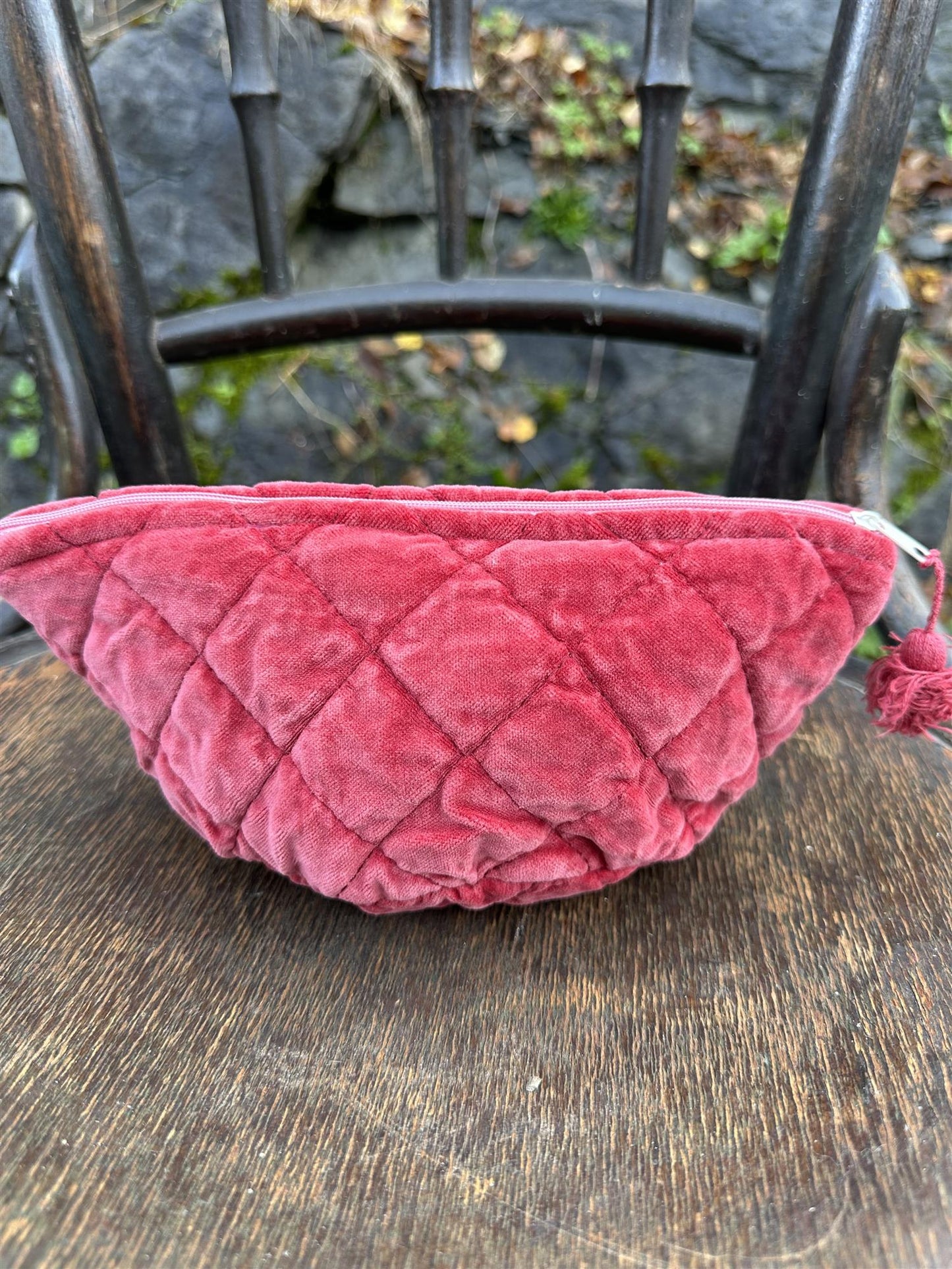 Sminkepung velur 15xH10 cm Raddish red