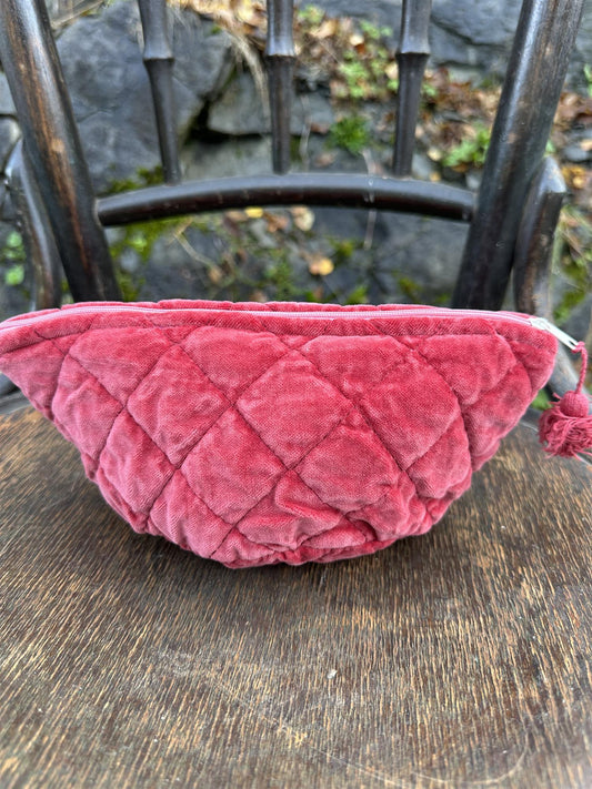 Sminkepung velur 15xH10 cm Raddish red