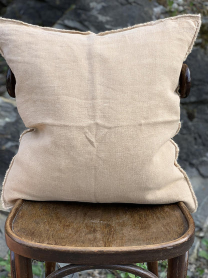 Putetrekk 100% lin 50x50 cm Camel