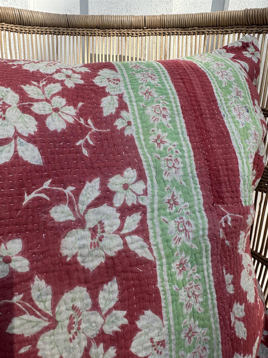 Putetrekk vintage kantha 50x50 cm Nr 124