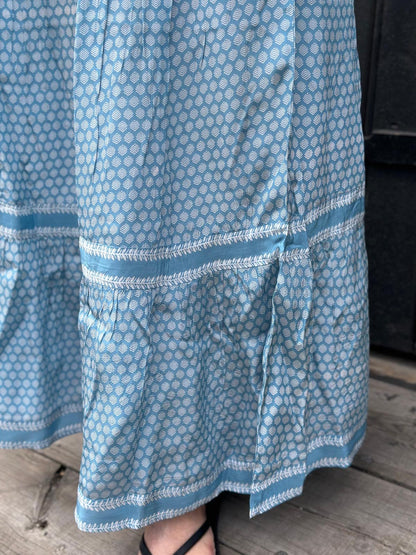 Gry langt skjørt sea blue