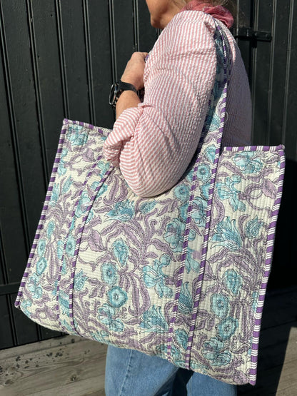 Vattert bag turkis/lilla