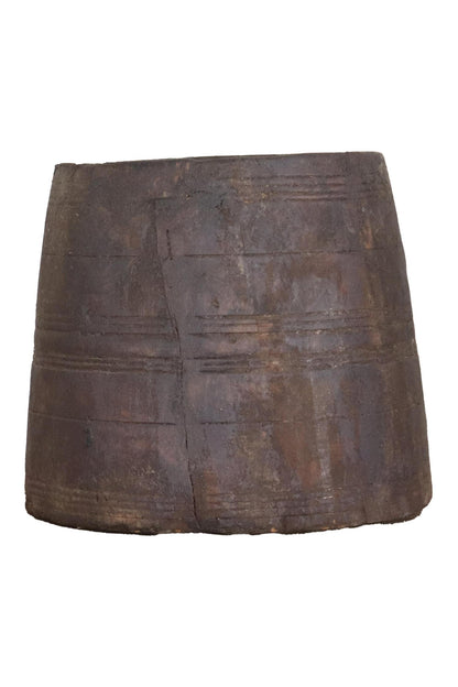 Trepotte mørk brun H20 cm