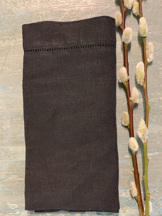 Serviett 100% lin 45 x45 cm black