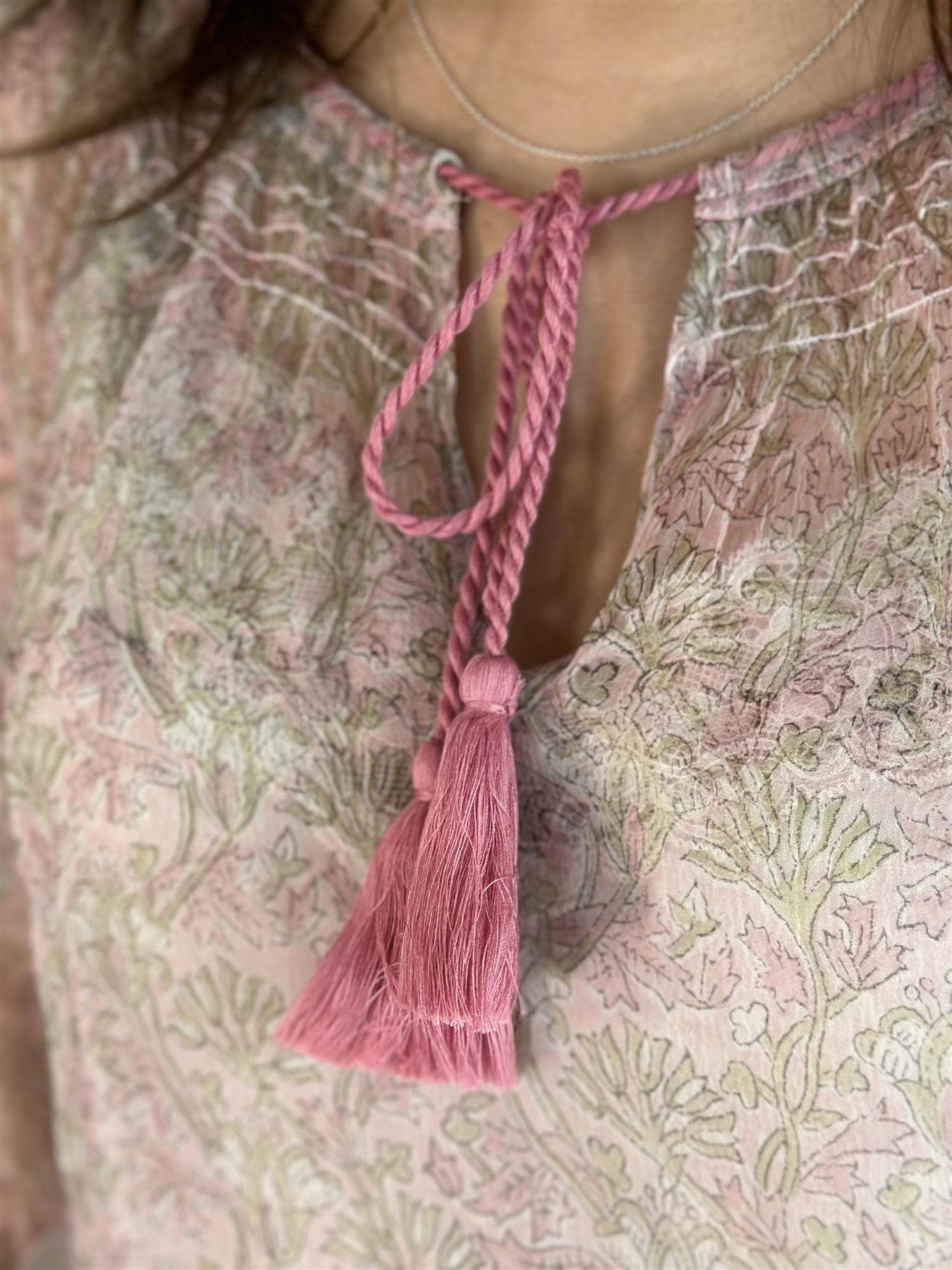 Nathalie bluse chiffon rosa