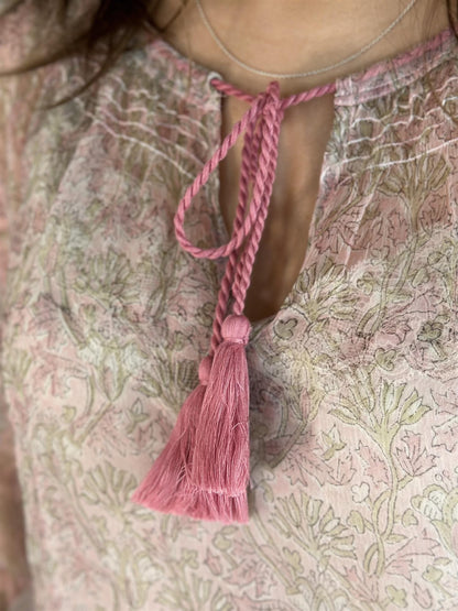 Nathalie bluse chiffon rosa