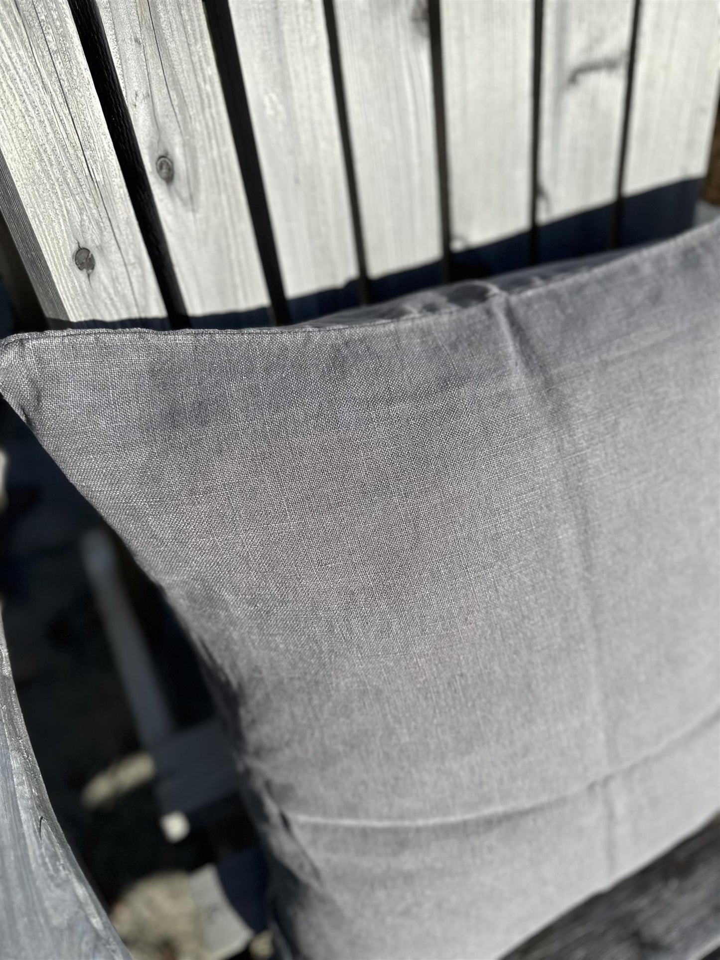 Putetrekk 100% lin m/knapper 50 x 50 cm grey