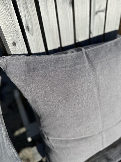 Putetrekk 100% lin m/knapper 50 x 50 cm grey
