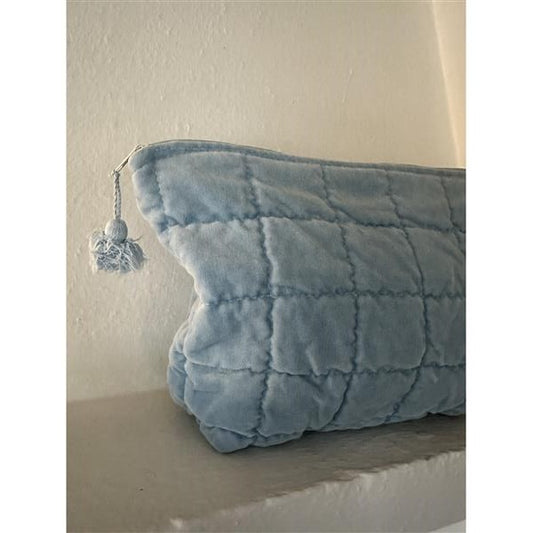 Toalettmappe velur Crystal blue