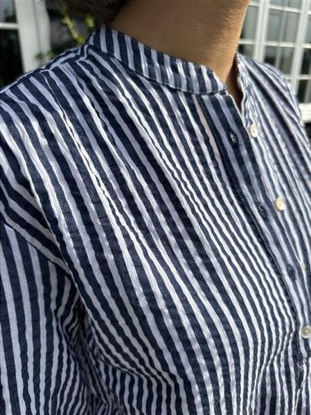 Line bluse navy stripe