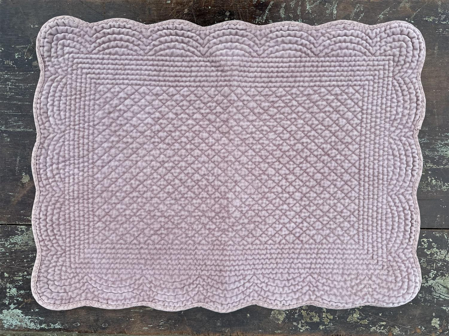 Spisebrikke avlang velur 35x50 cm Purple Ash