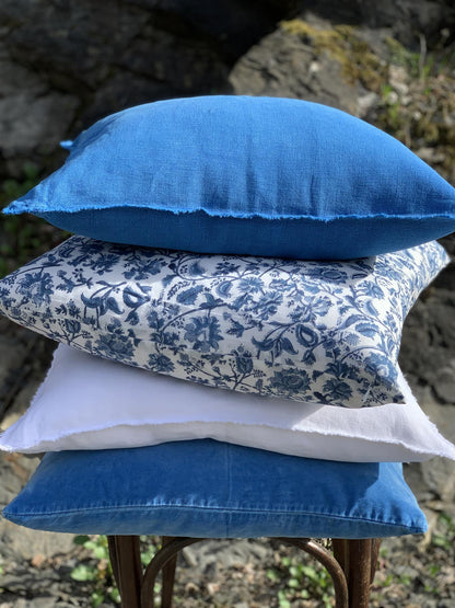 Putetrekk 100% lin 50x50 cm greek blue