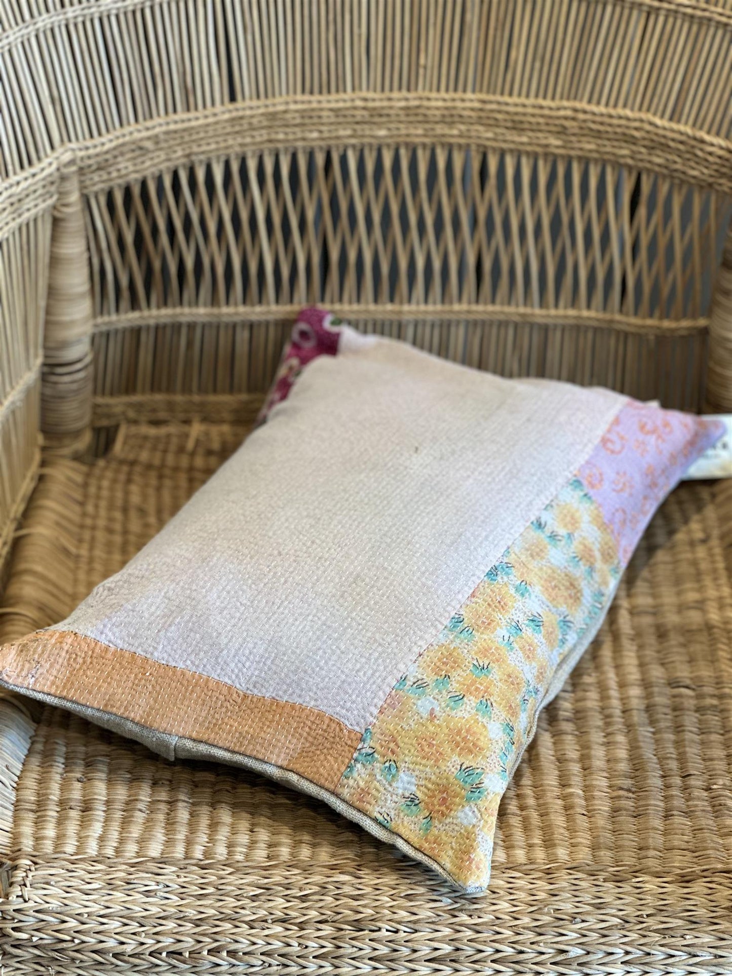 Putetrekk vintage kantha 30 x 40 cm Nr 59