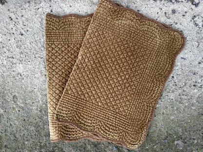 Spisebrikke avlang velur 35x50 cm  Tobacco