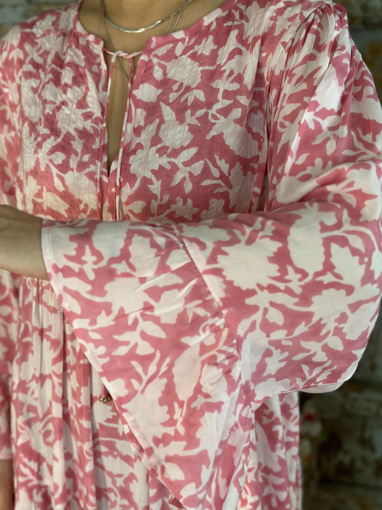 Catalina smekkekjole pink & hvit
