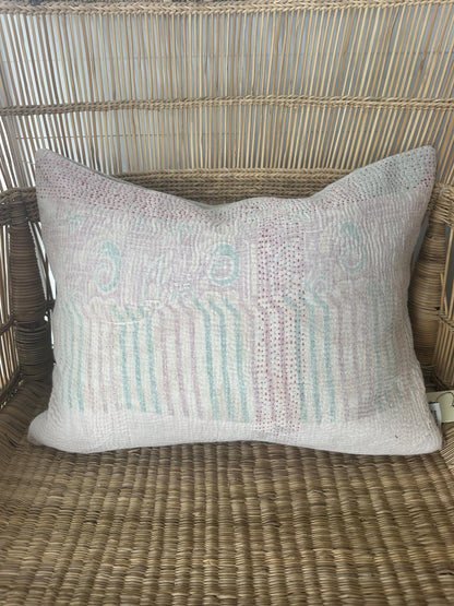 Putetrekk vintage kantha 30 x 40 cm Nr 75