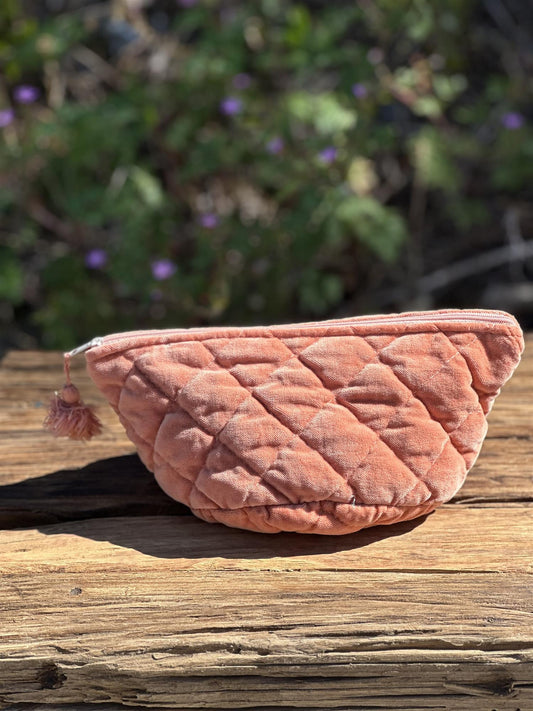 Sminkepung velur 15xH10 cm melon