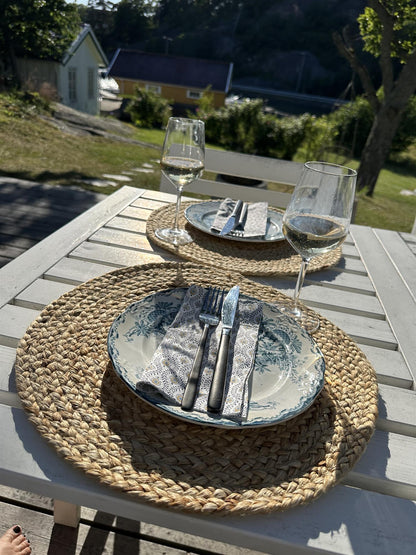 Spisebrikke rund jute
