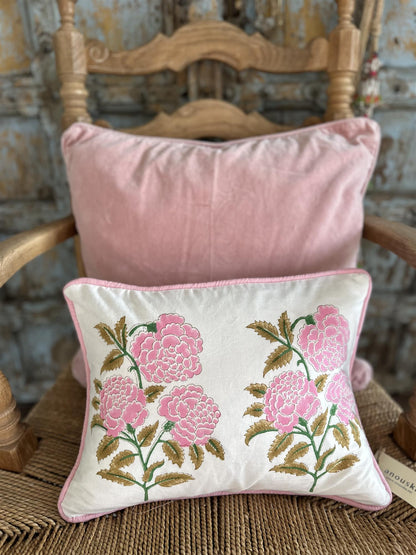 Putetrekk rulour blokktrykk 30x40 cm roses