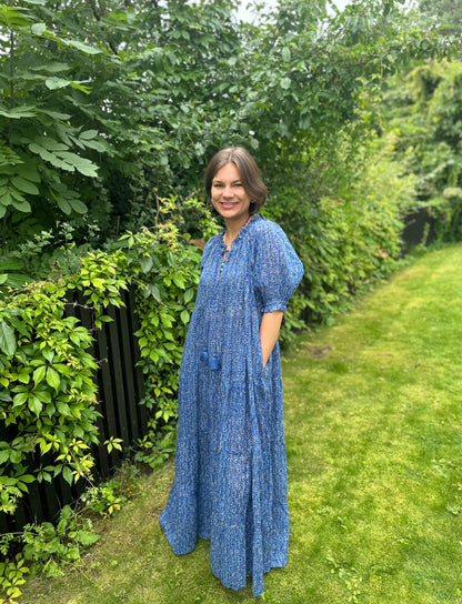 Charlotte lang kjole blue