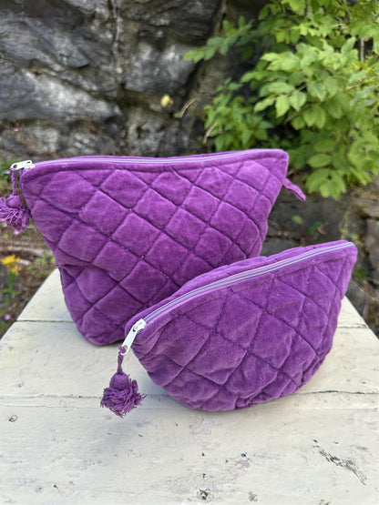 Toalettmappe velur Plum