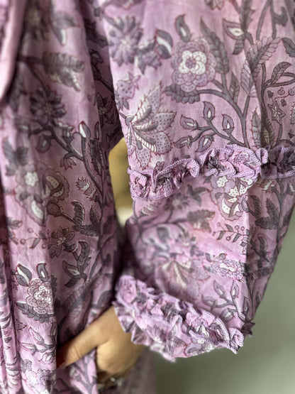 Lene lang smekkejole pink/purple