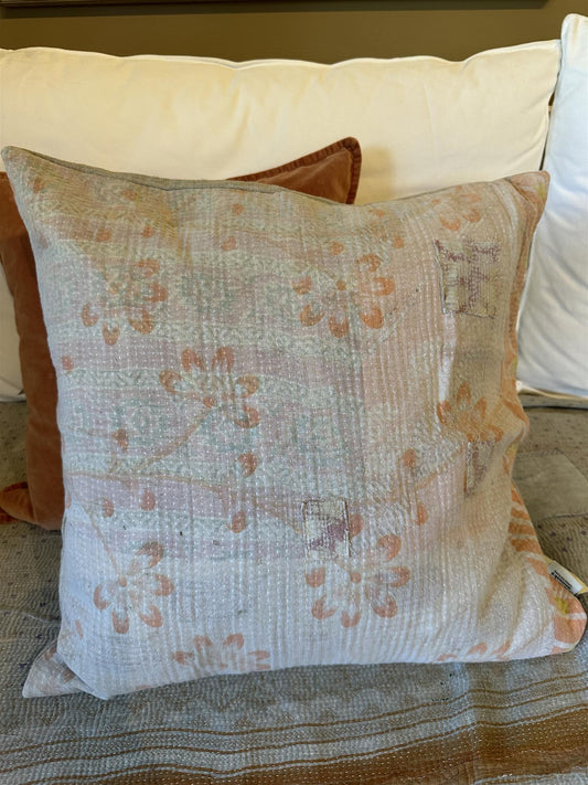 Putetrekk vintage kantha 50x50 cm Nr 124