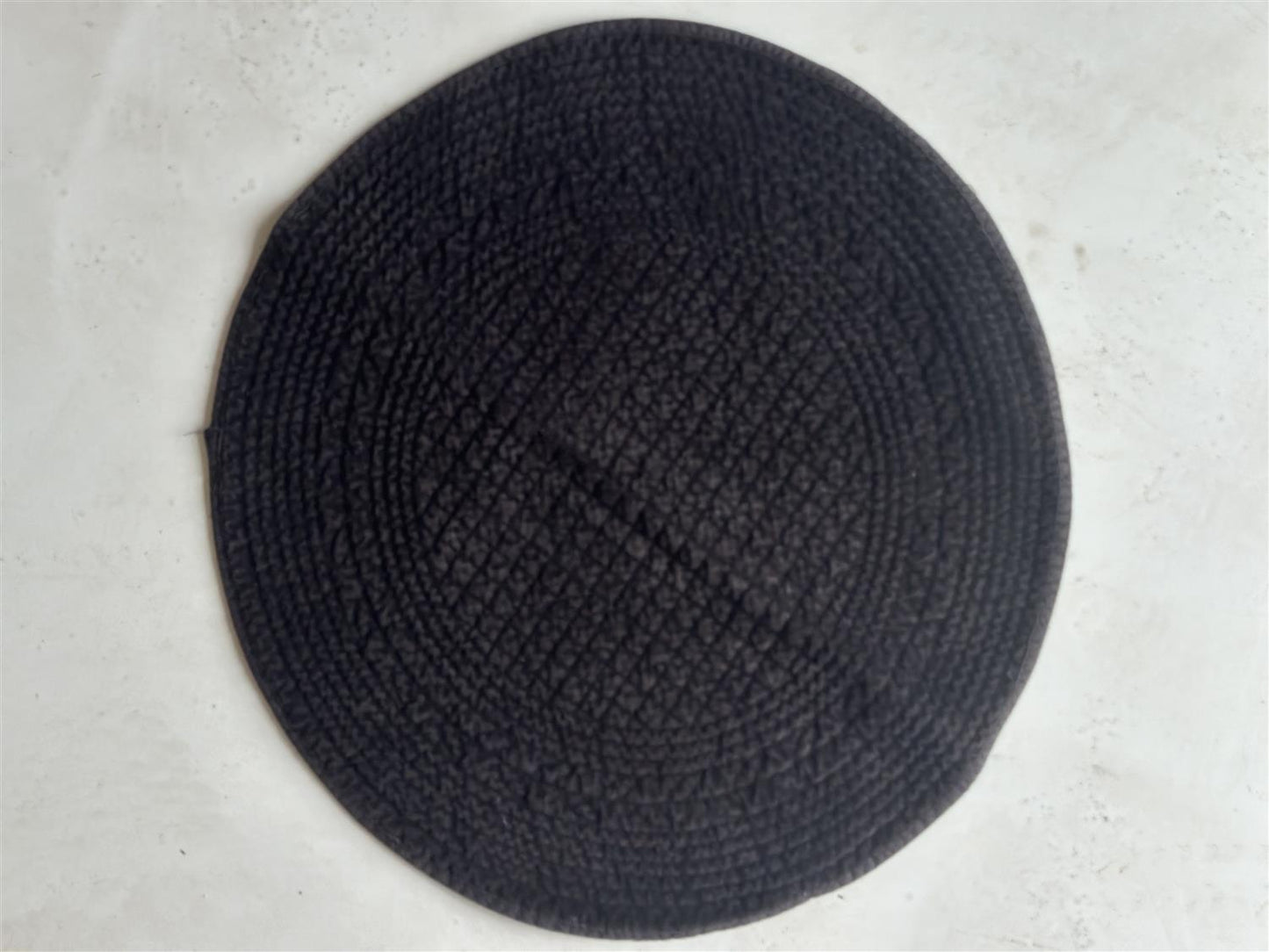 Spisebrikke velur rund Ø: 40 cm black