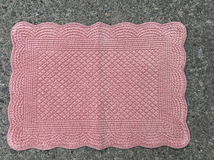 Spisebrikke avlang velur 35x50 cm Dusty rose