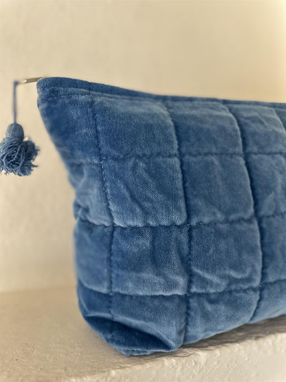 Toalettmappe velur French blue