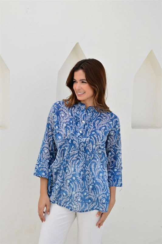 Bandol bluse biser blue